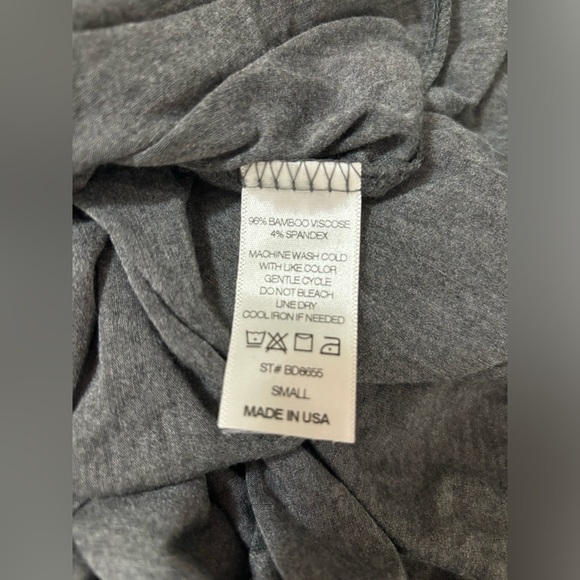 NWT Mittoshop Green Label Bamboo EcoFriendly Gray Pocketed Trapeze TShirt Dress - Picture 8 of 8